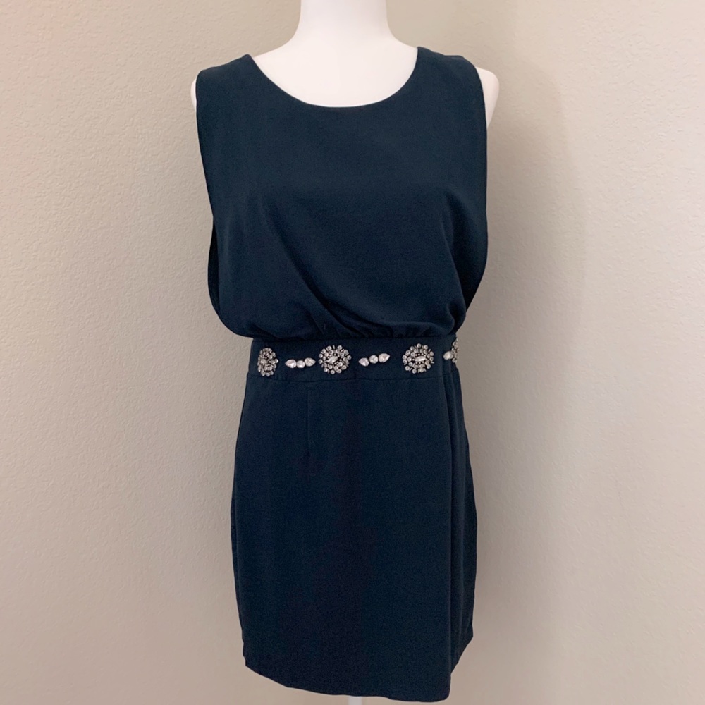 Chiffon Cocktail Dress with Jewel Accents